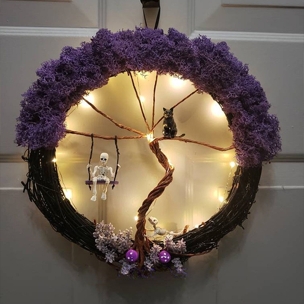 Gothic Tree of Life Wreath Skeleton Wreath Halloween Decor