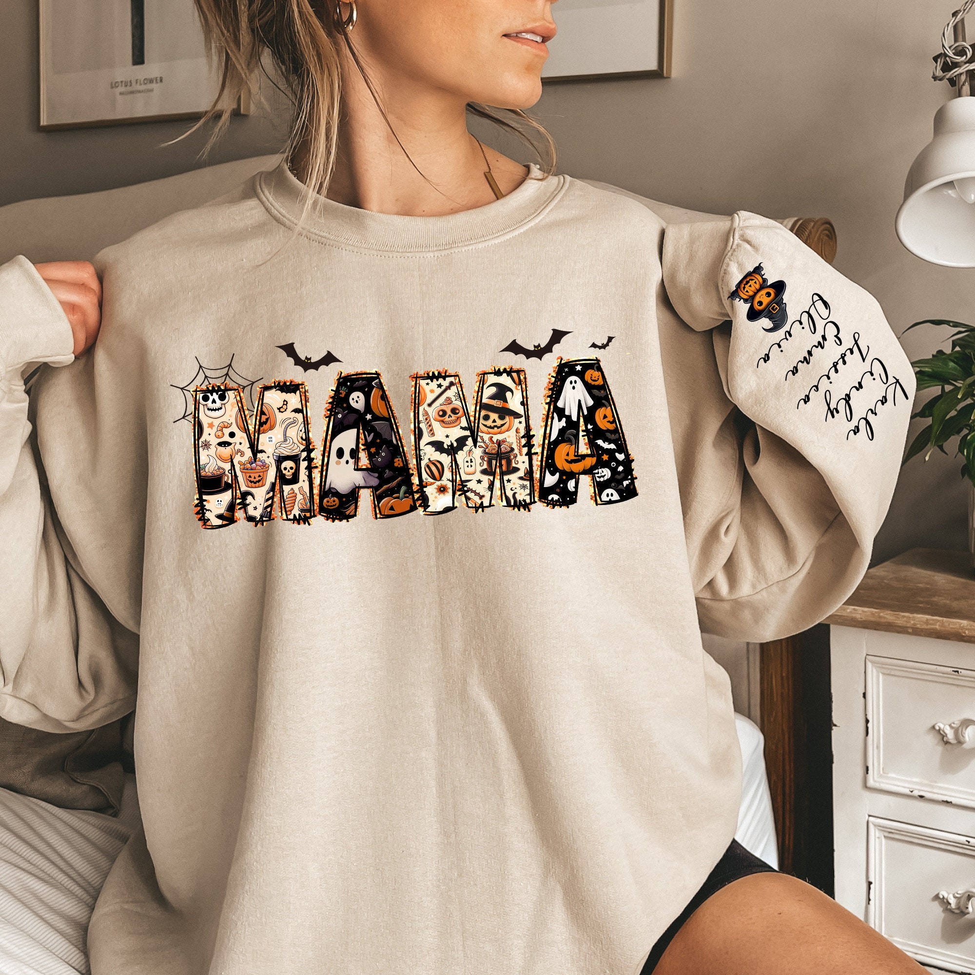 Personalized Halloween Mama Sweatshirt/Hoodie