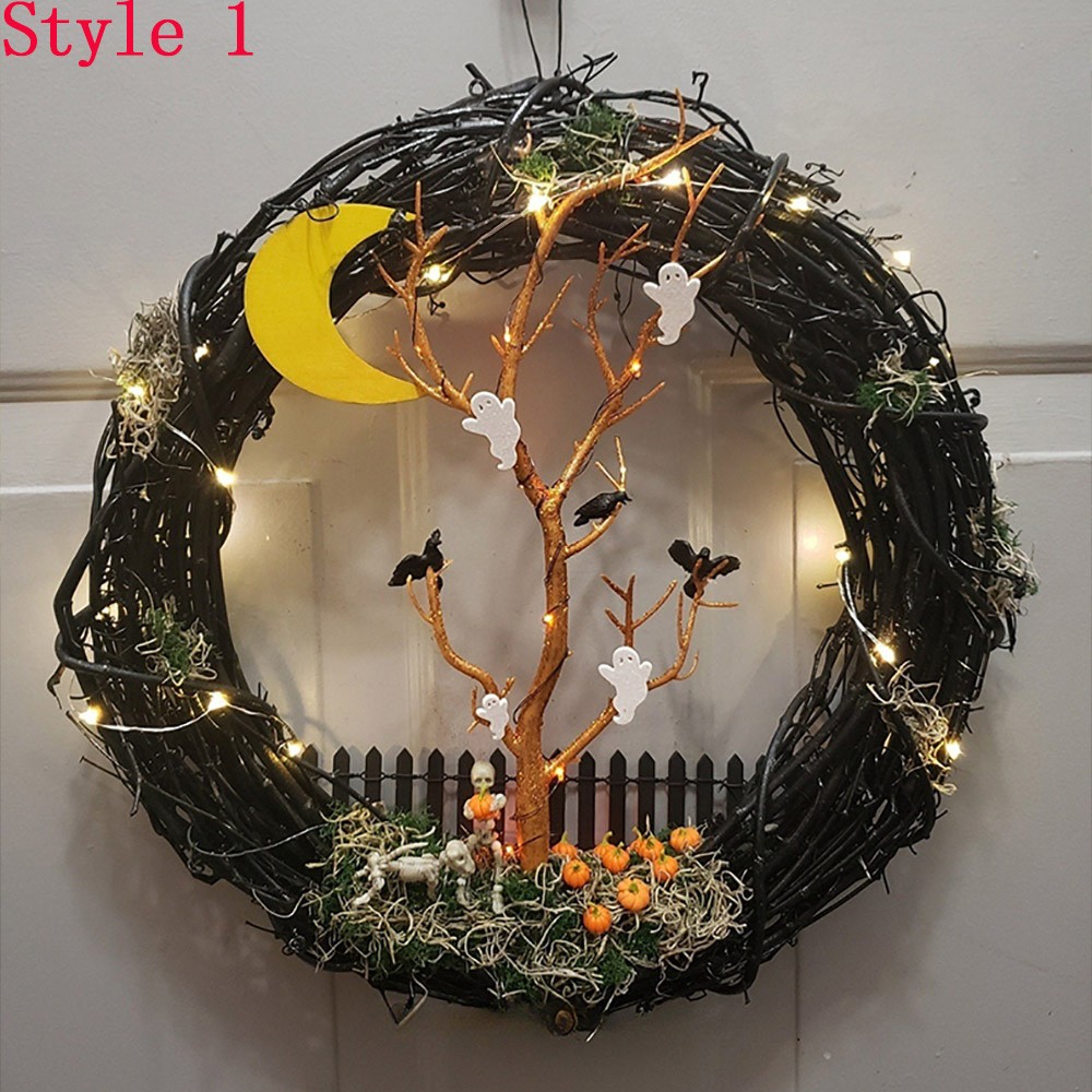 Spooky Tree Wreath Skeleton Decor Halloween Wreath