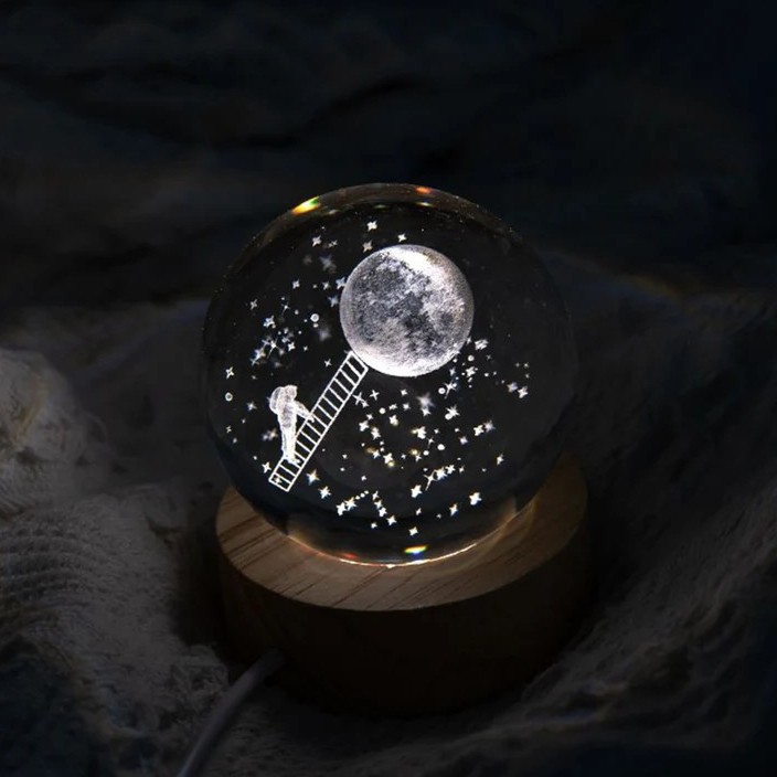 Custom Moon Night Light Bedside Desk Lamp Baby Gift Birthday Gift Christmas Gift