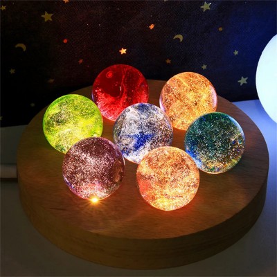 Aesthetic 3D Galaxy Crystal Ball Night Light Christmas Gift