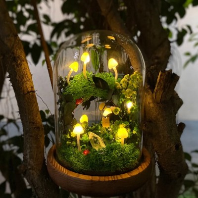 Cute Mushroom Wreath Lamp Christmas Gift