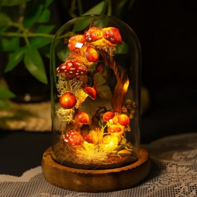 Enchanted Mushroom Night Light with Tree Arch Christmas Gift