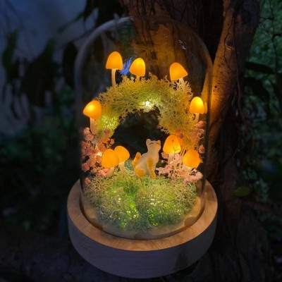 Charming Cat Garden Night Light Christmas Gift