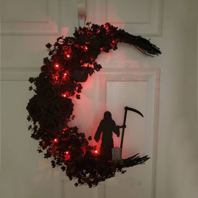 Halloween Grim Reaper Wreath Gothic Home Decor