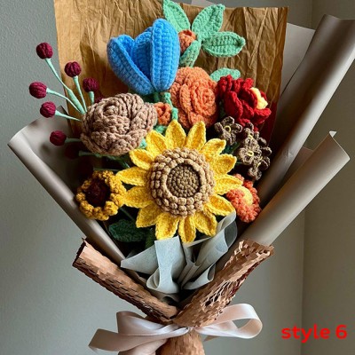 Mother's Day Sunflower Crochet Bouquet Finished Product