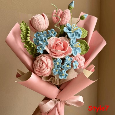 Mother's Day Tulip Crochet Bouquet Finished Product