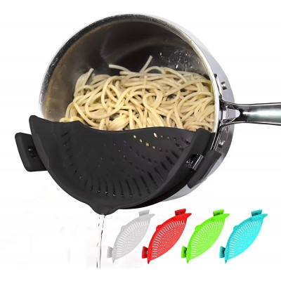 Adjustable Silicone Clip-On Pot and Pan Strainer