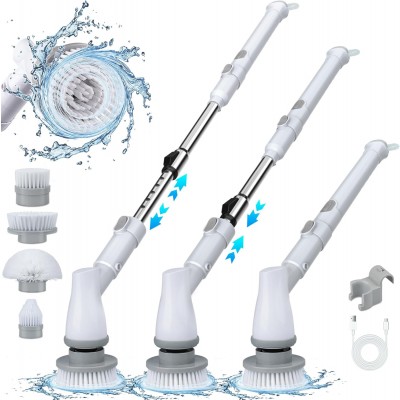 Multi Purpose Electric Spin Scrubber for Bathroom Kitchen Tub Tile and Floor Cleaning