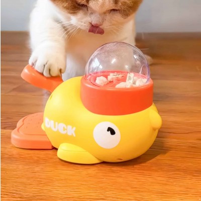 Push n Spin Interactive Duck Cat Treat Dispenser